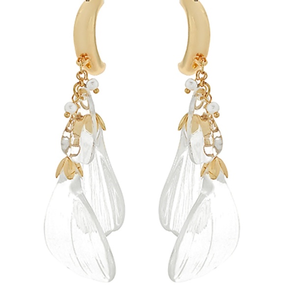 Petal Fringe Open Metal Hoops - Picture 2 of 2